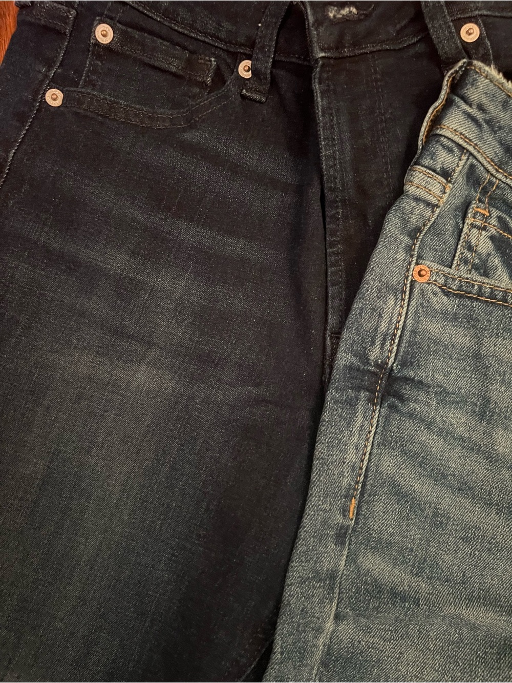GAP Skinny Jeans in Dark Blue with old Navy  NWT Medium Blue Cutoff Shorts - Picture 3 of 12